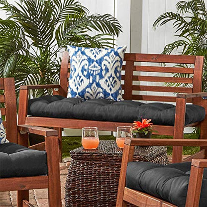 Indoor/Outdoor Bench Cushion Cotton Garden Furniture Loveseat Cushion, 51.2"x19.7" Patio Wicker Seat Cushions for Lounger (Gray) - color: Gray