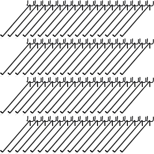 100 Pcs Peg Board Hooks Stainless Steel Pegs,10 Inch,Black | Fits 1/8 1/4 Inch Pegboard Holes, Garage Wall Organizer Accessories, Heavy Duty Hanging Pegs for Tools Workshop Displays - color: Black, size: 10 Inch