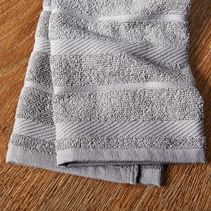 KitchenAid Albany Kitchen Towel Set,Grey/White,16"x26",4 Count (Pack of 2) - color: Grey, size: 16"x26" (Pack of 2)