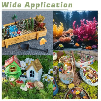 20pcs Mini Resin Luminous Turtle Figurines Fruit and Vegetable Series Turtle Mini Model Miniature Bulk Micro Landscape Accessories Pretending Prop Decorations for Garden Home