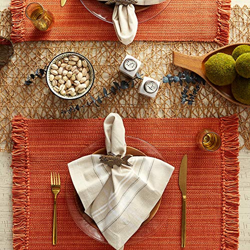 DII Variegated Tabletop Collection, Placemat Set 13x19, Spice, 6 Piece - color: Spice, size: 19" x 13" (Set of 6)
