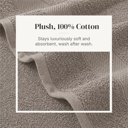 Modern Threads 6 Piece Cotton Bath Towel Set – Ultra Soft 600 GSM Towels – Bathroom Set with Hand Towels and Washcloths – Waffle (Charcoal) - color: Charcoal, size: Standard, style: Waffle