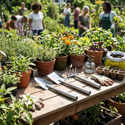 Mini Gardening Tools Set, Stainless Steel Indoor Plant Care Kit with Shovel Spade Rake for Potted Plants Houseplants