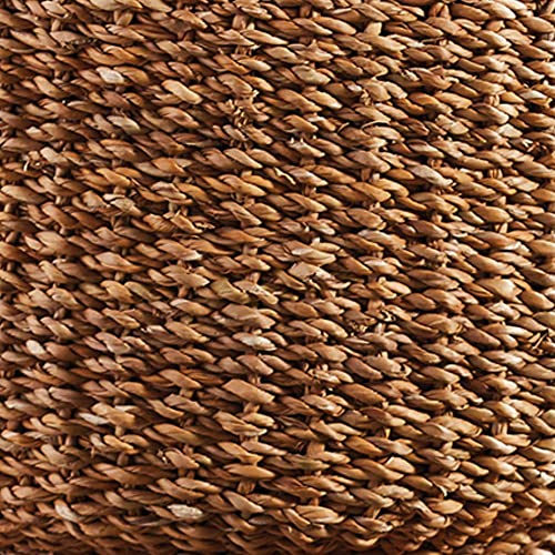 Set of 3 Woven Sea Grass Storage Baskets Cylinder 18 15 12 in Natural Spa Towel