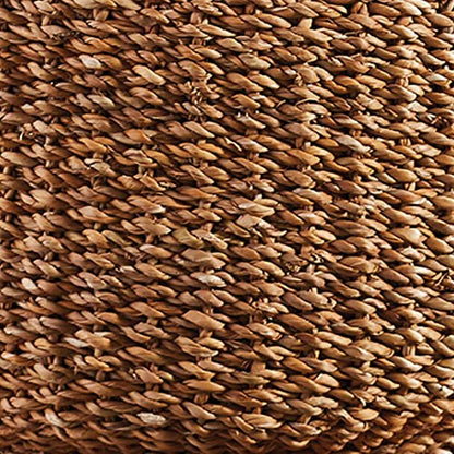 Set of 3 Woven Sea Grass Storage Baskets Cylinder 18 15 12 in Natural Spa Towel