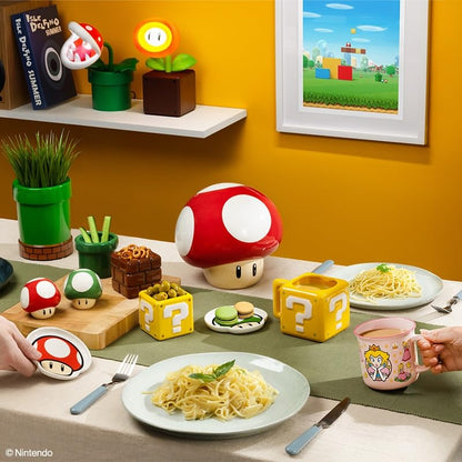 Super Mario Brothers Mushroom Salt and Pepper Shakers Officially Licensed Nintendo Red & Green 1-Up Ceramic Set for Kitchen & Home Decor, Housewarming Gift for Movie and Gaming Fans | Paladone