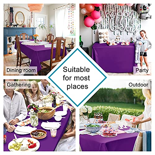 Square Tablecloth, Royal Purple, 30 x 30 Inch, 1 Pack | Waterproof, Wrinkle Resistant, Washable Polyester Table Cloth for Dining Room/Birthday/Party/Camping - color: Royal Purple, size: 30" x 30" (Square)
