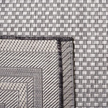 SAFAVIEH Courtyard Outdoor Accent Rug 2'3"x5', Light Grey CY8475-37612 - color: Light Grey/Black, size: 2'3" x 5' (Rectangular)