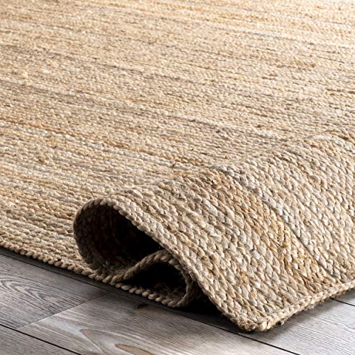 nuLOOM Rigo Hand Woven Farmhouse Jute Area Rug, 3x5, Natural - color: Natural, size: 3' x 5' (Rectangular)