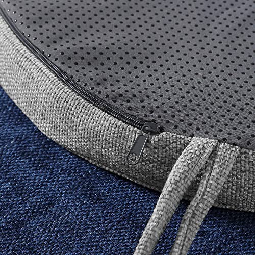 Sweet Home Collection Chair Cushions 100% High Density Memory Foam Pads U Shaped 17" x 16"Non-Slip Skid Rubber Back Seat Cover,Gray (Pack of 1, 4 Count) - color: Gray, size: 4 Count (Pack of 1)