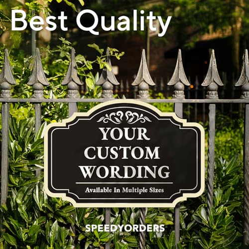 Custom Outdoor Metal Signs, Personalized Aluminum Sign - Driveway, Waterproof - Design 2 Black Charcoal 42x28 In - color: Design 2 - Black Charcoal, size: 42x28 Inches
