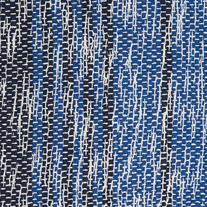 DII Woven Rag Rug Collection Recycled Yarn Variegated Rustic Stripe, 2x3', Nautical Blue - color: Nautical Blue
