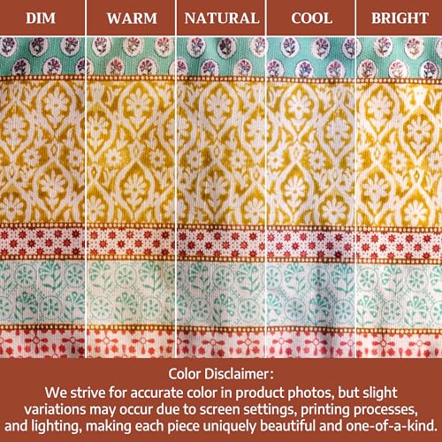 Maison d' Hermine Double Oven Mitts 100% Cotton Double Oven Glove (7"x35") | Heat Resistant BBQ Cooking Gloves with Loop Baking Grilling Kitchen Hotel Home Farmhouse Spring Summer - Provence - color: 002 - Provence, size: 7" x 35" (Double Oven Mitt)