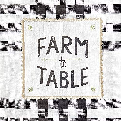 DII Home Sweet Farmhouse Kitchen Collection, Dishtowel Set, 18x28, Black, 4 Count - color: Black, size: Dishtowel Set, 18x28"