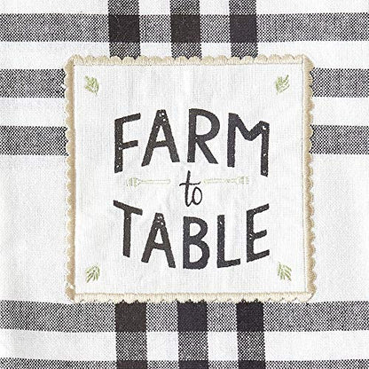 DII Home Sweet Farmhouse Kitchen Collection, Dishtowel Set, 18x28, Black, 4 Count - color: Black, size: Dishtowel Set, 18x28"