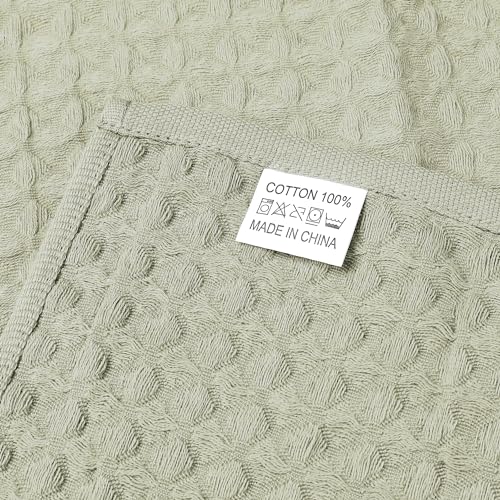 uxcell Waffle Hand Towels 100% Cotton 4 Pack Light Grey | Boho Soft Absorbent Towels for Bathroom Kitchen Gym, Quick Dry, Lint Free, Washcloths Set for Bathroom Kitchen Gym Yoga Face - color: Light Grey