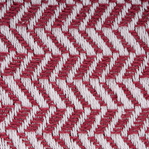 DII Modern Farmhouse Cotton Herringbone Blanket Throw with Fringe for Chair, Couch, Picnic, Camping, Beach, & Everyday Use, 50 x 60 - Barn Red - color: Barn Red