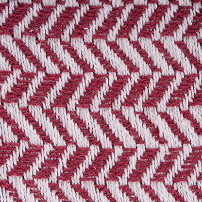 DII Modern Farmhouse Cotton Herringbone Blanket Throw with Fringe for Chair, Couch, Picnic, Camping, Beach, & Everyday Use, 50 x 60 - Barn Red - color: Barn Red