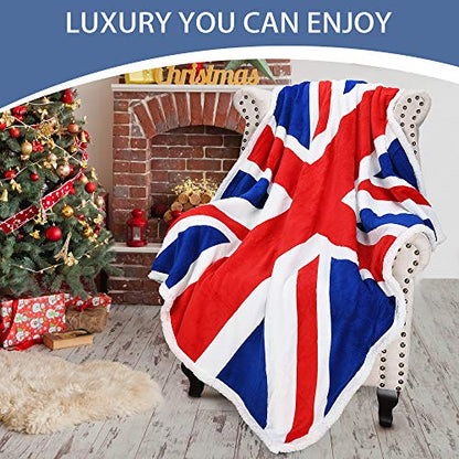 Catalonia Union Jack Blanket, British Flag Throw Blanket, England UK Gifts, Soft Cozy Fleece Blanket for Home, Sofa, Bed, British Gift for Men, Women, Kids, 50X60 inch - color: The Union Flag