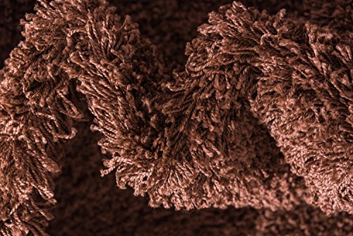 Unique Loom Solid Shag Collection Area Rug (2' 2" x 6' 5" Runner, Chocolate Brown) - color: Chocolate Brown, size: 2'2" x 6'5" (Rectangular)