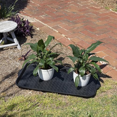 Diamond Boot Tray, 15" x 29", Black