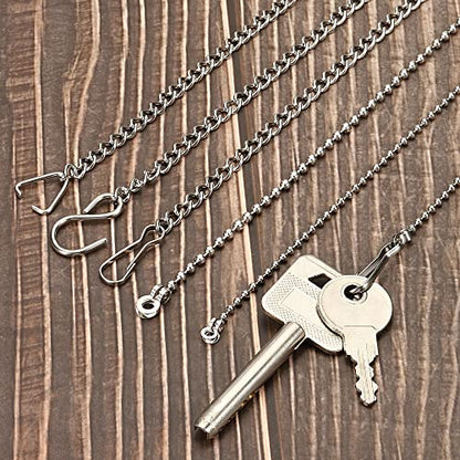 MECCANIXITY Hanging Chain with Snap Clips 9.84 Inch Garden Plant Hangers for Signboard Chalkboard Basket Lantern Wind Chime, Stainless Steel Pack of 4 - size: 9.84 Inch