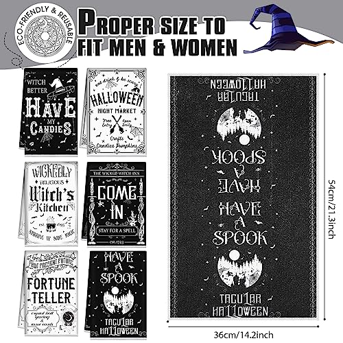 Ganeen 6 Pcs Halloween Kitchen Towel Set Witch Horror Proverbial Dishtowel Spooky Ghost Hand Towel for Home Tea Kitchen Cooking Baking Bath - color: Exquisite