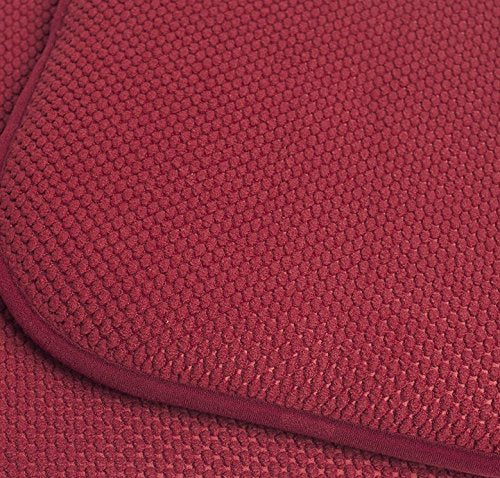 4 Pack Memory Foam Honeycomb Nonslip Back 16" x16" Chair/Seat Cushion Pad - color: Wine Burgundy, size: 4 Pack
