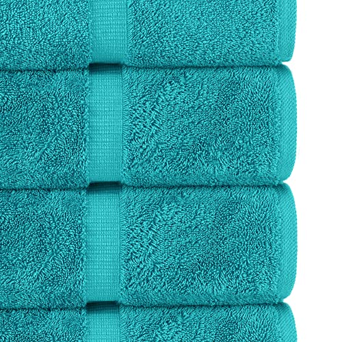 Chakir Turkish Linens 6 Piece Hand Towels, 100% Cotton Luxury Turkish Towels for Bathroom, Soft Absorbent Hand Towel Set, 16 x 30 Inches, Aqua - color: Aqua