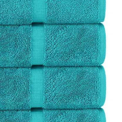 Chakir Turkish Linens 6 Piece Hand Towels, 100% Cotton Luxury Turkish Towels for Bathroom, Soft Absorbent Hand Towel Set, 16 x 30 Inches, Aqua - color: Aqua