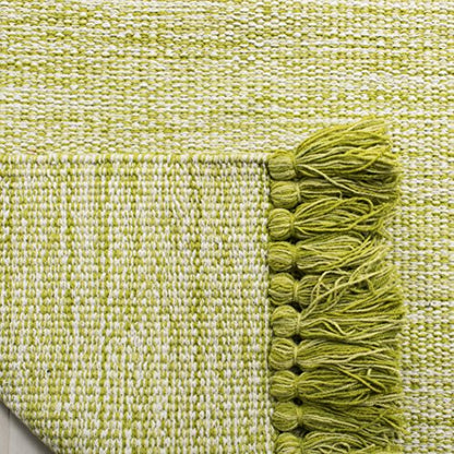 SAFAVIEH Montauk Collection Area Rug - 5' x 8', Olive & Green, Handmade Tassel Cotton, Ideal for High Traffic Areas in Living Room, Bedroom (MTK610G) - color: Olive/Green, size: 5' x 8' (Rectangular)