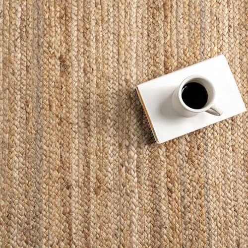 nuLOOM Rigo Natural Solid Flatweave Area Rug, 7' Round - color: Natural, size: 7' (Round)