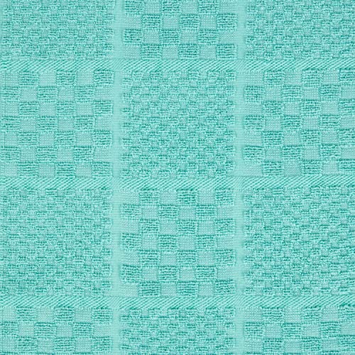 KITCHENAID Quilted Cotton Terry Cloth Oven Mitt, Pot Holder, Kitchen Towel 4-Pack Set, Heat Resistant, Silicone Grip, 16"x26", 7"x13" & 7"x10", Aqua Sky - color: Aqua Sky