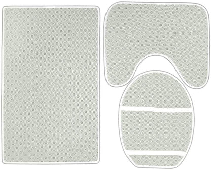 Rustic Farmhouse Bath Mat Set, Farm Pink Daisy Floral Flowers and Butterfly on Country Wooden Bathroom Mat Set with Non-Slip Bath Rug, Soft Toilet Lid Cover and Contour Mat, Grey White(Pink) - color: Pink