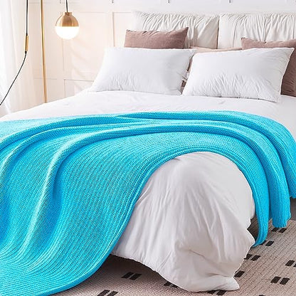 L'AGRATY Knitted Weighted Blanket - 50"x60", 10lbs Cooling Chunky Knit Heavy Blanket for Adults, Braided Crochet Throw, Thick Cable Yarn, No Beads, Evenly Weighted, Machine Washable | No Beads Evenly Weighted Machine Washable Chunky Braided Crochet Throw