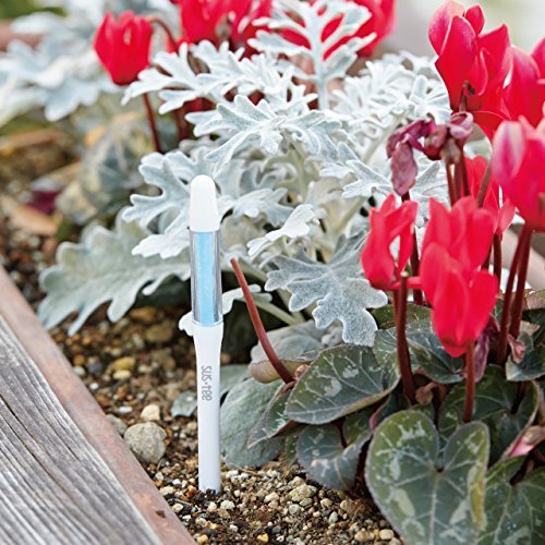 IPPINKA Sustee Aquameter, White, Small, Set of 2 - Soil Moisture Meter for Potted Plants - Plant Water Sensor (Refillable Style)