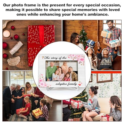 YSTEP Adoptive Family Photo Frame, The Story Of Adoptive Family Picture Frame, Adoption Day Gifts, Wood 4x6 Picture Frame for Desk Display-B19 - style: Style 6