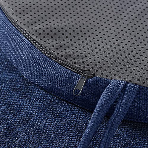 Chair Cushions 100% High Density Memory Foam Pads U Shaped 17" x 16"Non Slip Skid Rubber Back Seat Cover, 4 Pack, Navy Blue - color: Navy Blue, size: 4 Count (Pack of 1)