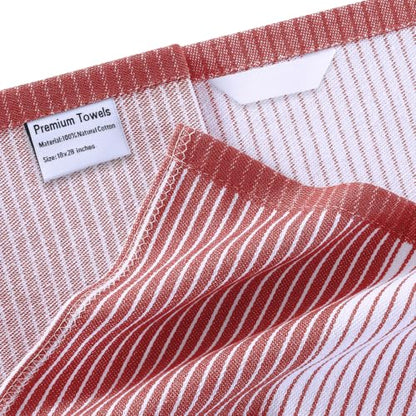 Homaxy Premium 100% Cotton Kitchen Towels 18"x28", 8 Pack, Red | Large Kitchen Hand Towels, Soft and Absorbent Tea Towel, Dish Towels with Hanging Loops - color: Red, size: 18 x 28 - 8 Pack