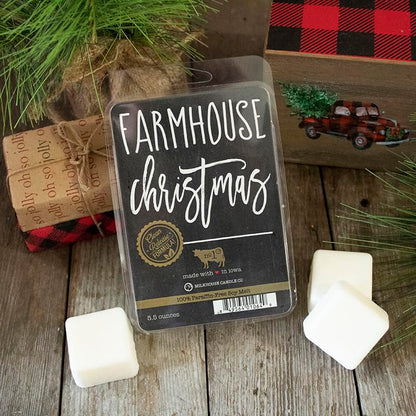 Milkhouse Farmhouse Christmas Soy Wax Melts for Wax Warmer, 5.5 oz | Clean-Burning, Premium Fragrance Oil, Made in the USA - color: Farmhouse Christmas
