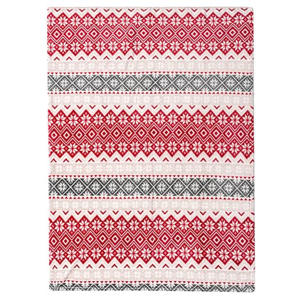 PAVILIA Christmas Throw Blanket | Holiday Christmas Red Fleece Blanket | Soft, Plush, Warm Winter Cabin Throw, 50x60 (Red Snowflakes) - color: Holiday - Snowflakes, size: 50 X 60 Inches - Throw