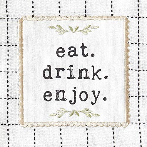 DII Home Sweet Farmhouse Kitchen Collection, Dishtowel Set, 18x28, Black, 4 Count - color: Black, size: Dishtowel Set, 18x28"