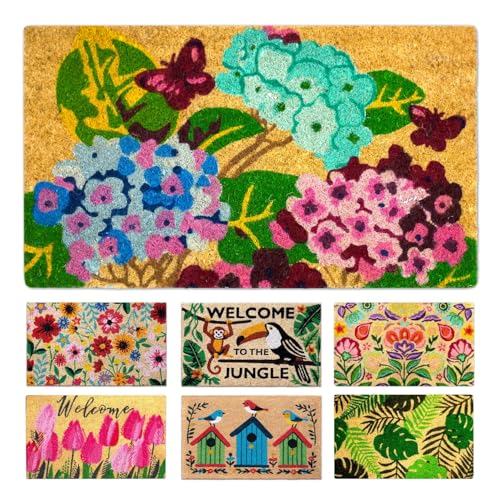 Coir Door mats Outdoor, Door mat Outside Entrance, Welcome mat Indoor, Doormat Outdoor, Funny Door mats Outside, Coir Doormat 16"x27.5" (Garden) - color: Garden