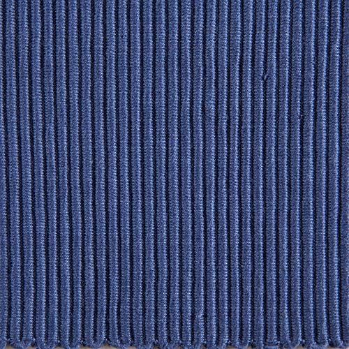 DII Basic Everyday Ribbed Tabletop 100% Cotton, Placemat Set, 13x19, French Blue, 6 Piece - color: French Blue, size: 13x19"