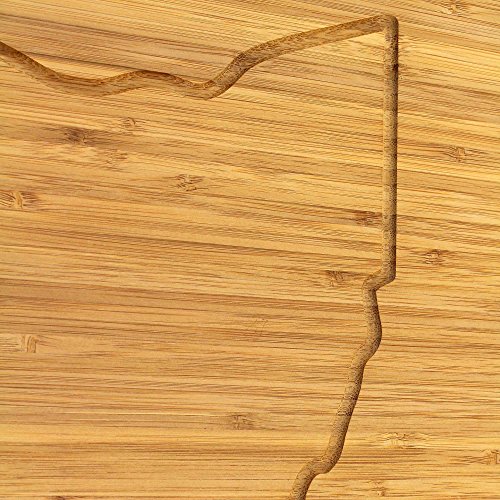 BambooMN Large Ohio Grooved Image Premium Bamboo Cutting Board - 17" x 11.5" x .75" - 2 Pieces - size: 17" x 11.5" (Ohio)