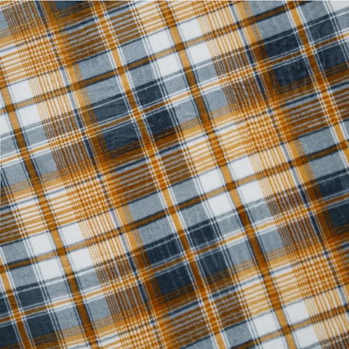 PU MEI Sherpa Blanket Queen Plaid Thick Bed Blanket, 80”*90” Super Soft Flannel Fuzzy Fleece Reversible Velvet Plush Warm Blanket for Couch (Blue Yellow Check) - color: Blue Yellow Check, size: 80"*90"