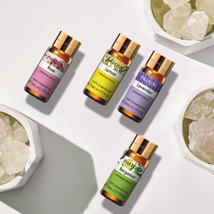PHATOIL Essential Oils Gift Set, Aromatherapy Oil for Diffuser, Skin Care | 100% Natural and Pure, Ideal for Massage, Humidifier, Home, DIY Candle Soap Making, 15 x 5ml