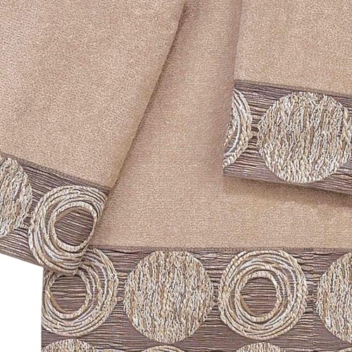 Avanti Linens - 3pc Towel Set, Soft & Absorbent Cotton Towels (Galaxy Collection, Linen) - color: Linen, size: 3-Piece Towels