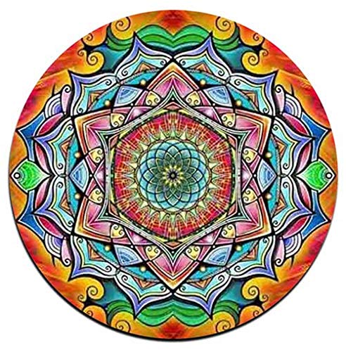 Mandala Pattern Round Coaster Set - Made of Recycled Rubber - Set of 4 - color: Mandala Pattern