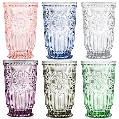 Multi-colored Highball Drinking Glasses - color: Multicolor, size: Tall